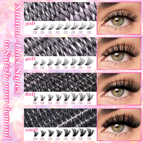 DIY Lash Extension Kit Clusters Individual Eyelashes Kit